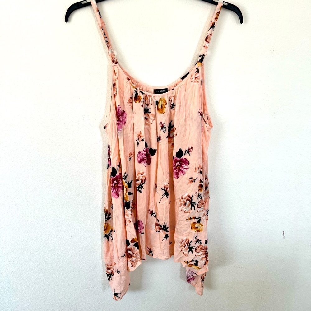 Torrid Pink Floral Swing Cami Top Plus Size